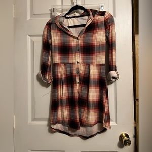 derek heart plaid dress size small